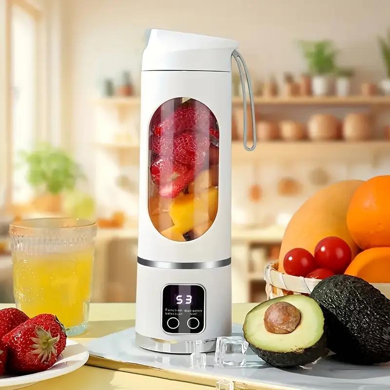 TEMU Portable Usb Rechargeable Mini Blender & Juicer - 3 , Digital Display, 15. Capacity, Easy To Clean, Travel-friendly - Juice