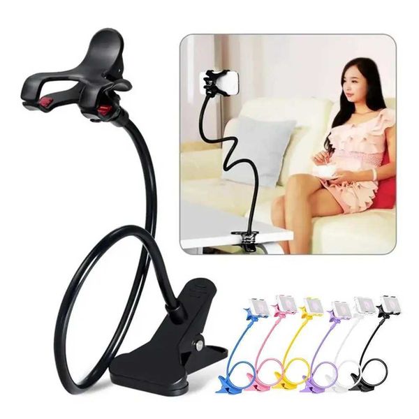 360 Universal Lazy Bracket Mobile Phone Holder Portable Flexible Bed Desktop Bracket Smartphones Table Clip Stand Base Support Y240806