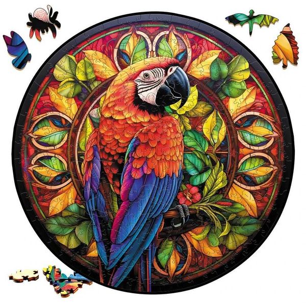Challenging Wooden Animal Puzzles Irregular Shape Parrot Intellectual Toy For Kids Adults Popular Family Game DIY Drawing CL240817