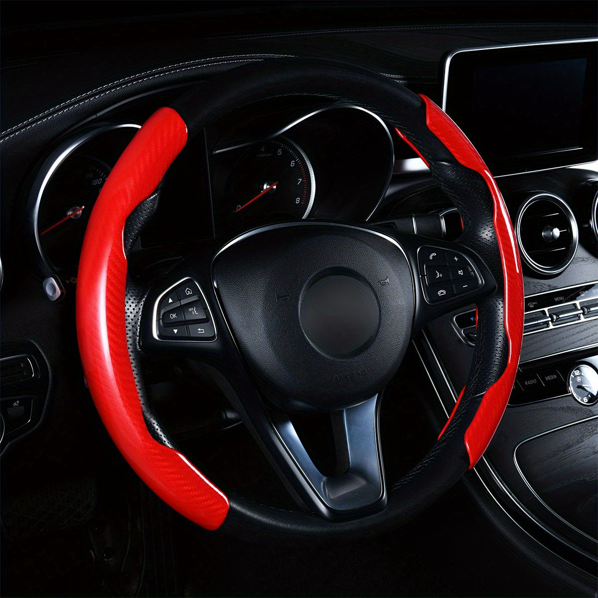 TEMU 2 Steering Wheel Cover For And Non Slip Car Accessory, Universal Fit For 99% Cars
