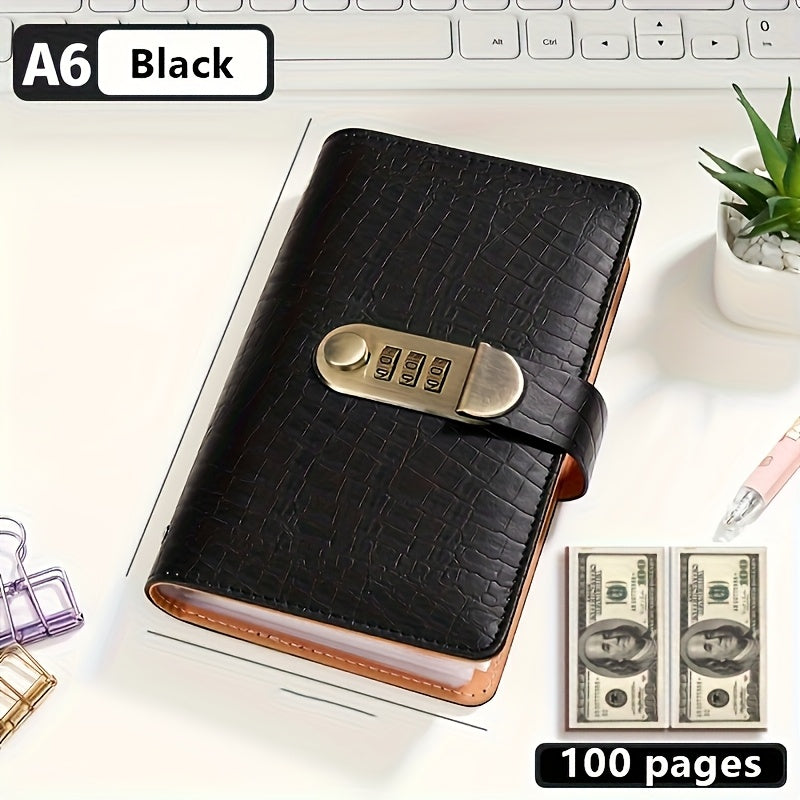 TEMU Small A6 Savings Notebook With Lock, 50-page Cash Deposit Book, 100-page Fun Ledger - Journal For Storing And Important Information, Money