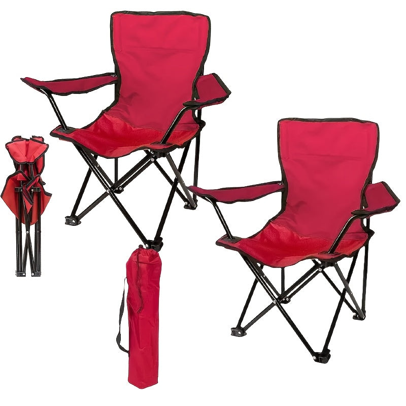 TEMU 2 Pack Camping Chairs - Lightweight And Supportive Chairs For Teens And Lightweight Individuals - Compact, Durable, And Portable - Ideal For