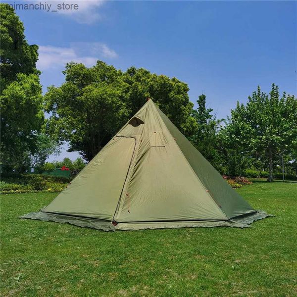 Tents and Shelters Extra Large Pyramid Tent With Snow Skirt With A Chimney Ho Ultralight Outdoor Camping Teepee Awnings Shelter Backpacking