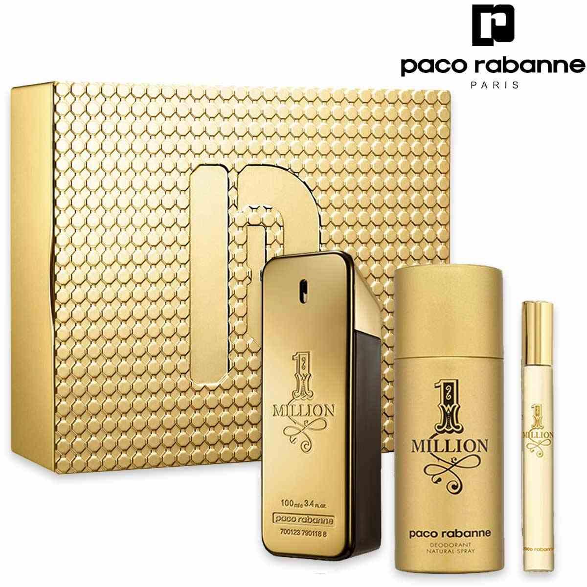 Paco rabanne 1 miljon edt 100ml + deodorantspray 150ml + resespray 10ml