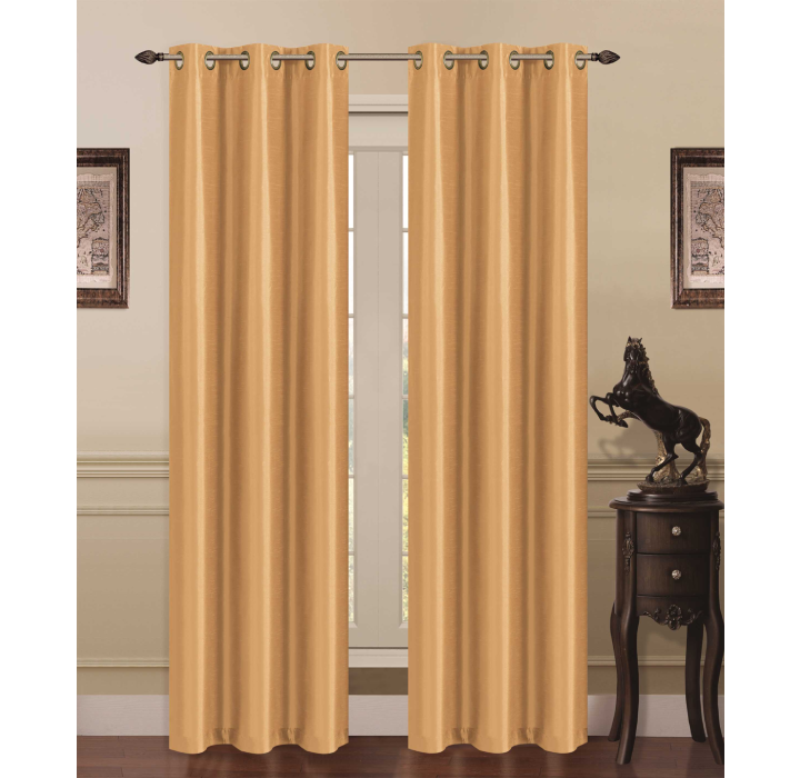 Madonna Blackout Grommet Curtain Panels (Set of 2) - 84" GOLD