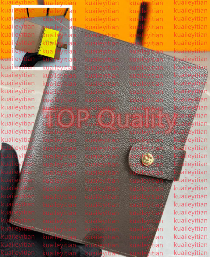 TOP Quality Agenda Holder Case Planner With Box Large Small Waterproof Ring Notebook Cover Work Meeting Note Calendar Luxury Designer Wallet Credit
