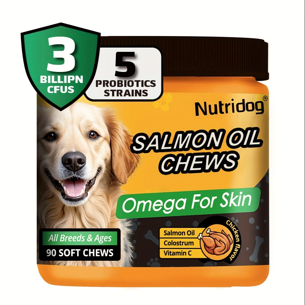 TEMU Nutridog 225g Dog Nutritional Supplement Allergy Chews 90 Made With Healthy Ingredients Chicken Flavor Dog Food