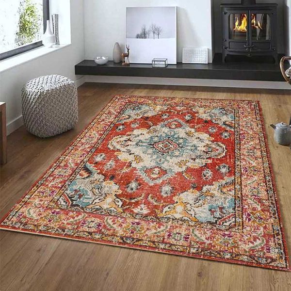 Carpet Turkey Mandala Big Carpets for Living Room Home Non-slip Waterproof Large Geometric Area Rugs for Bedroom Parlor Floor Mat Tapis Z241