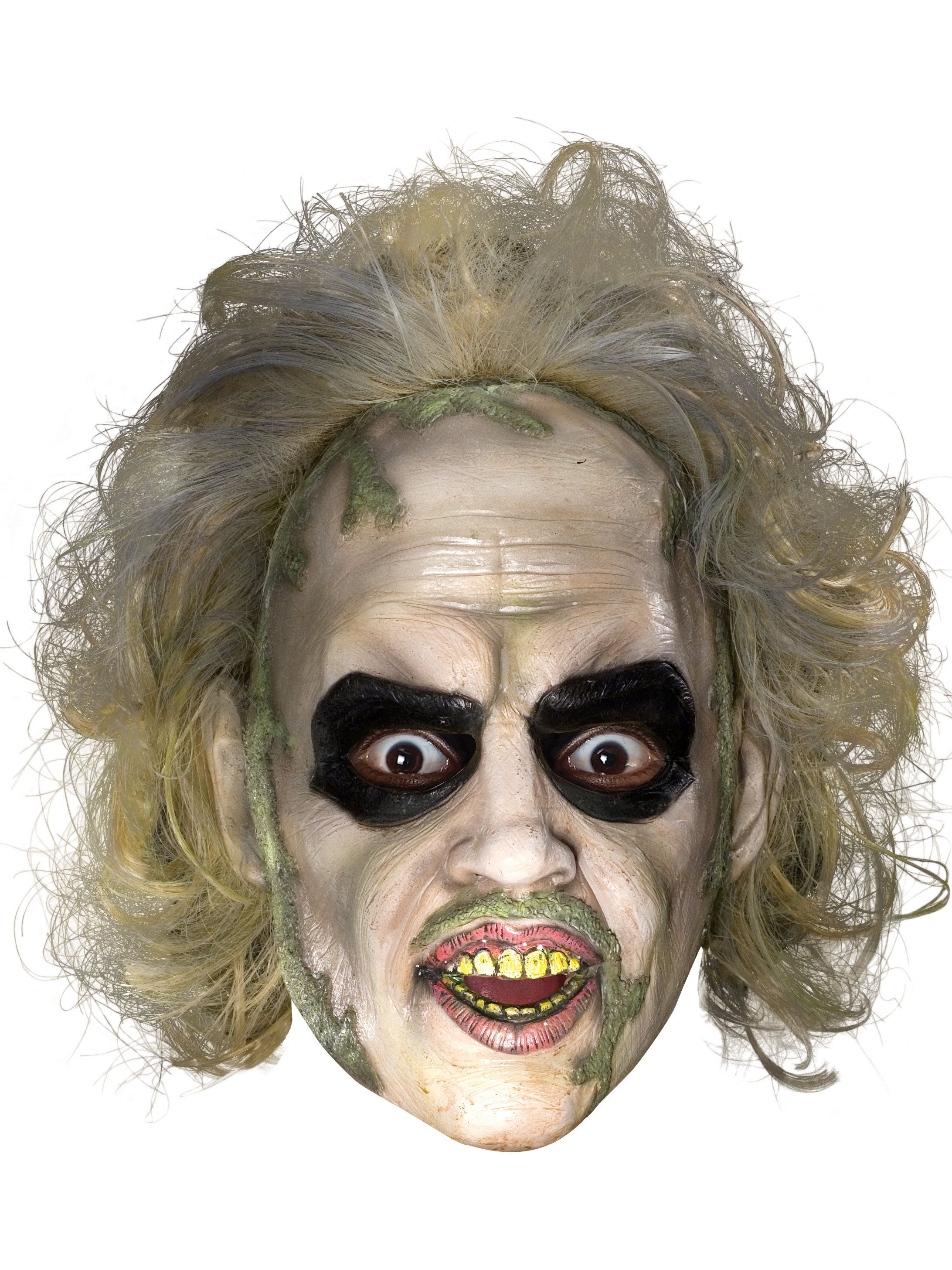 Adult Beetlejuice Vinyl Mask with Hair