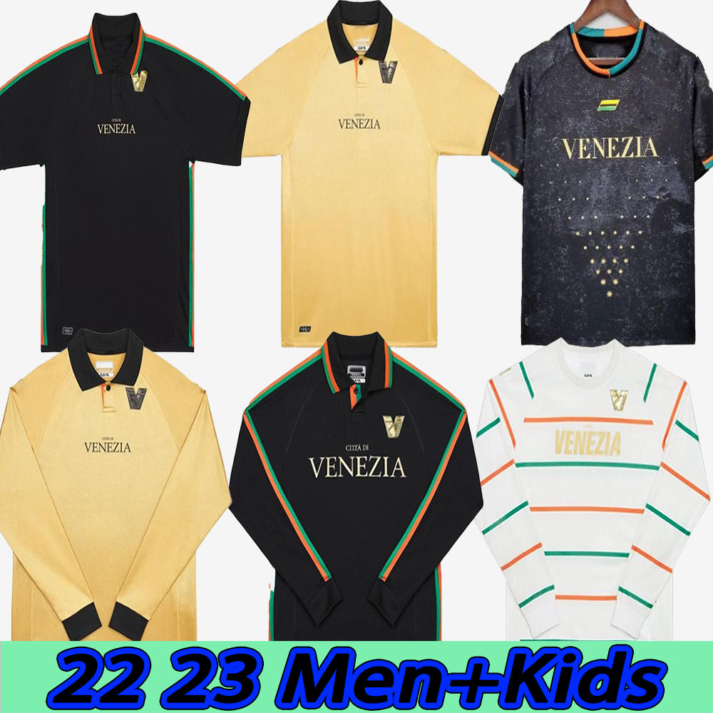 21 22 23 Venezia FC Soccer Jerseys home Black Away White Third Blue 4th Red 10# ARAMU 11# FORTE Venice BUSIO 27# Football Shirts 3rd Adukt Kids Kit