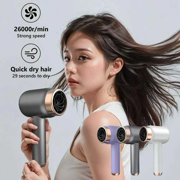 Usb Hair Dryer Wireless Hair Dryer Charging Hair Dryer Portable Home Unplugged Dormitory Negative Ion Hot And Cold Hair DryerY240729