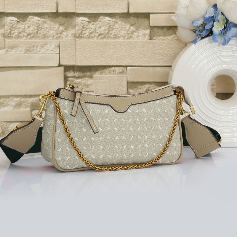 Classic Chain Bag Messenger Purse Women Shoulder Bags Patchwork Color Tartan Hasp Grain Genuine Leather Interior Zipper Letter