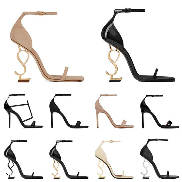 top pumps designer women Dress Shoes high heels luxury leather Gold Tone patent triple black red womens fashion sandals Party Office Rubber