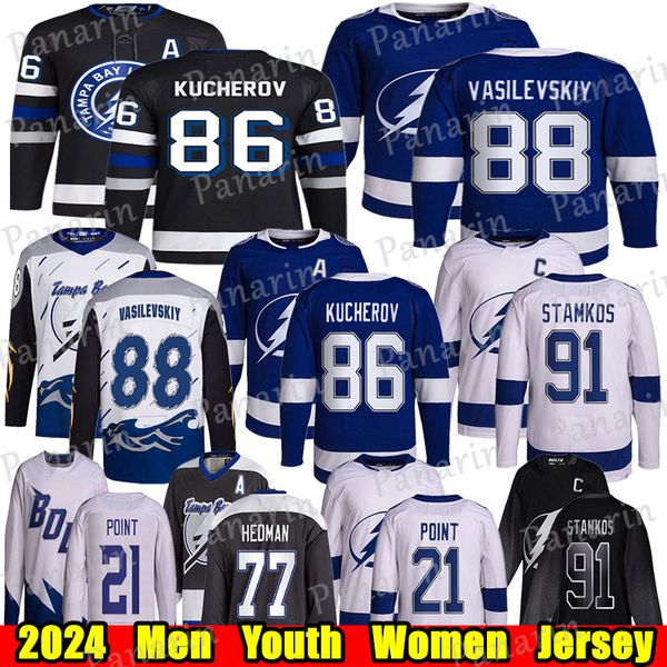 #86 Nikita Kucherov Reverse Retro hockey jersey Jake Guentzel Andrei Vasilevskiy Brayden Point Steven Stamkos Ryan McDonagh Anthony Cirelli