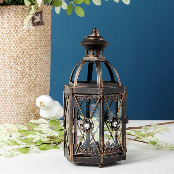 Small Metal Candle Holders Stand Lamp Vintage Candle Holders Design European Style Hanging Adornos Para Casa Party Decoration