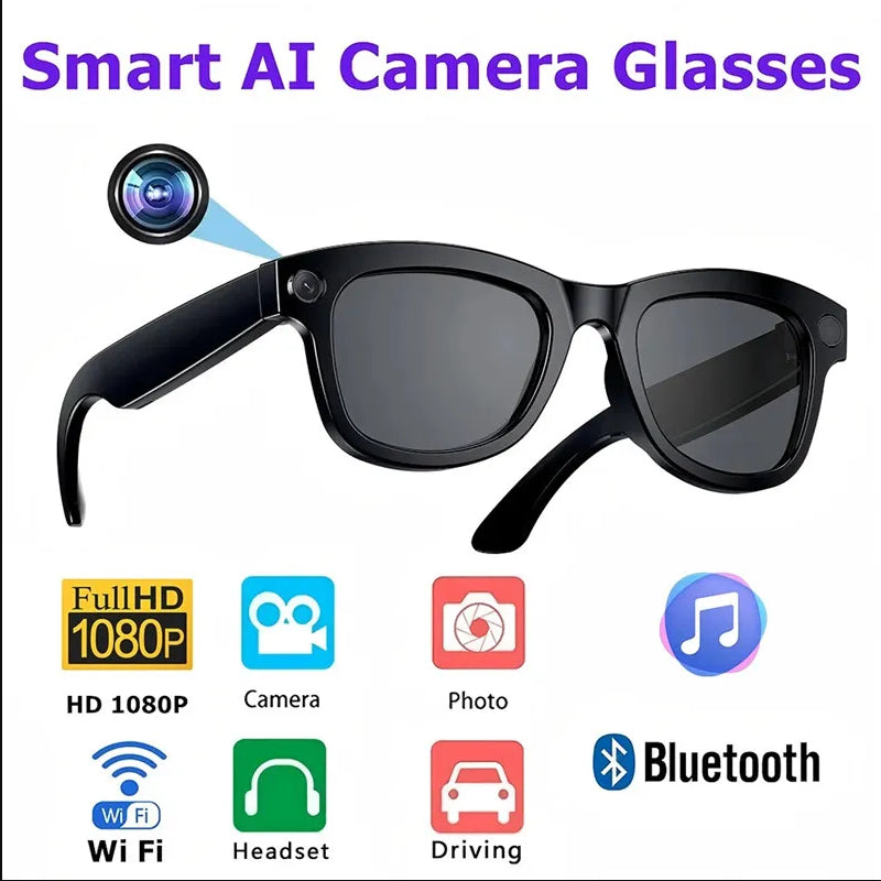 2025 New For Meta AI Smart Glasses Camera HD 1080P Polarized Sunglasses Mini Camera Video Recorder Security Sports DVR Surveillance Camcorder M01