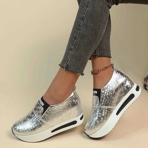 Novos tênis wens sier wens vcani shoes de couro plataforma à prova d'água de couro wen slip- slowers wedge zapatillas z241208