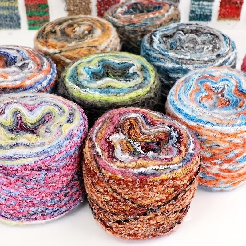 TEMU Rainbow Cake Yarn - Super Soft & Light Beige Friendly Acrylic, 50g-ball, For Knitting Crochet Diy Scarves Shawls Bags, No Craft