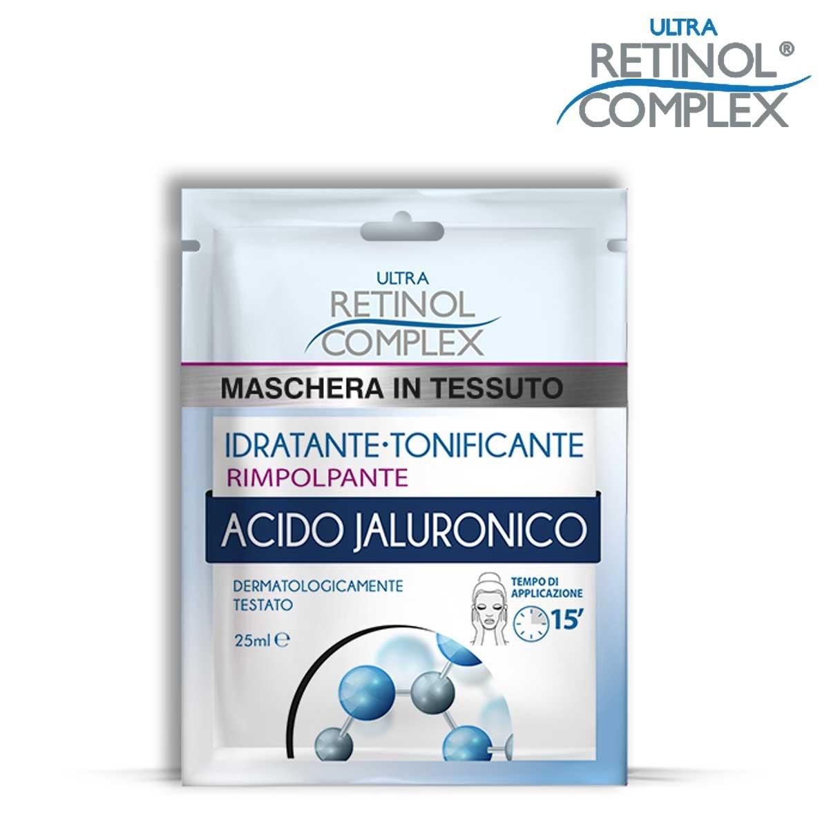 Retinol complex 3 x 25ml face masks in hyaluronic acid tissue