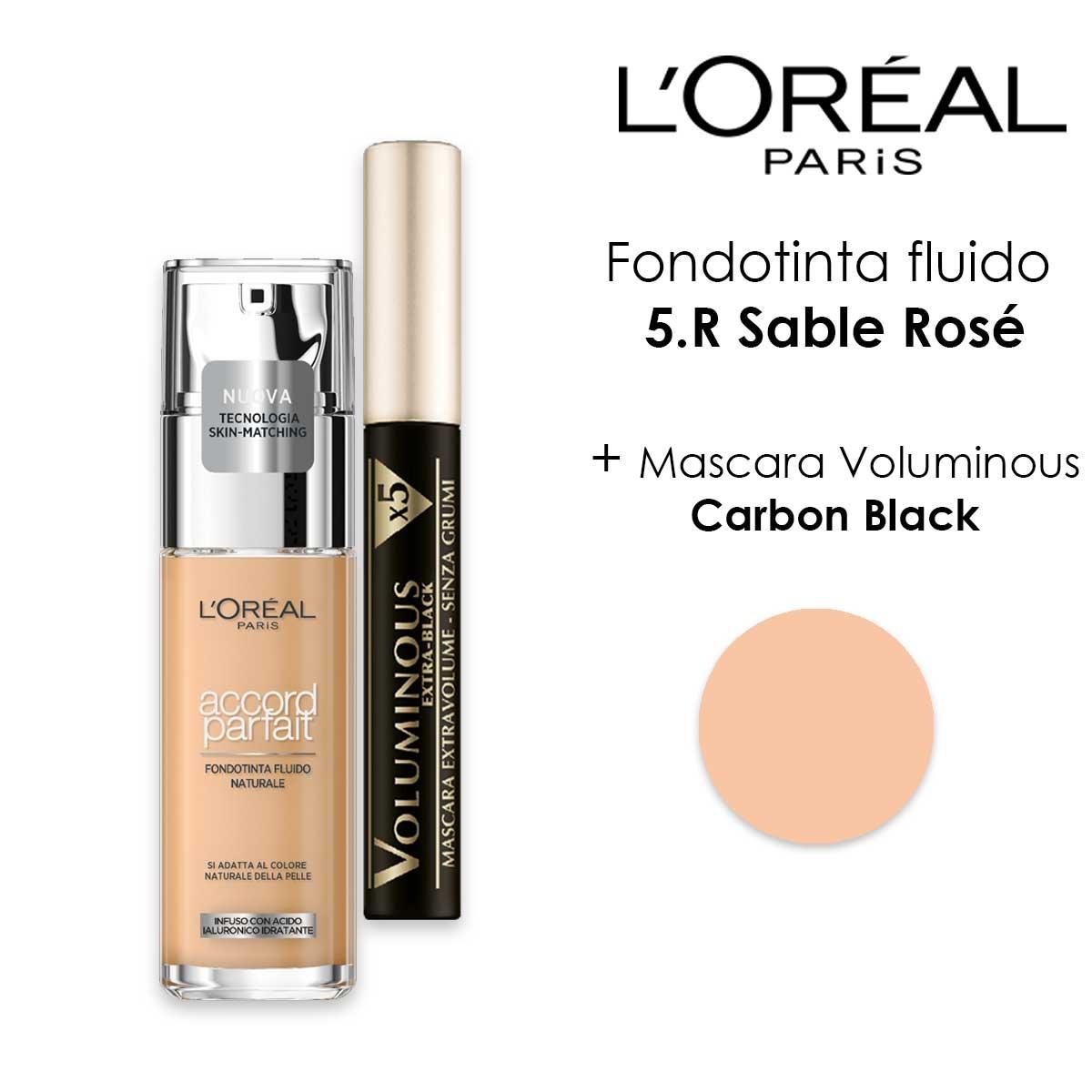 L'oreal accord parfait ros sand foundation + volumgivende mascara