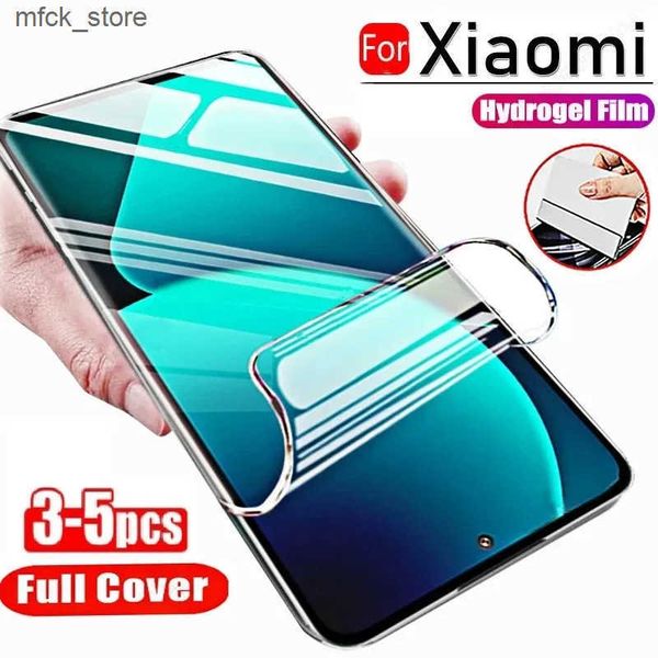Cell Phone Protectors 3-5Pcs Hydrogel Film Note 12 11 8 Pro Plus 5G 11S 10S 9S 8T 7 Screen Protector For 10 10C 9 9A 9T 9C J241202