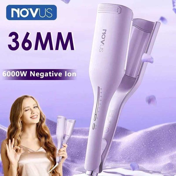 Hair Curlers Straighteners NOVUS 36MM deep wave curler ceramic 4 temperature adjustable fast heating with negative ion anti scaling Chicken
