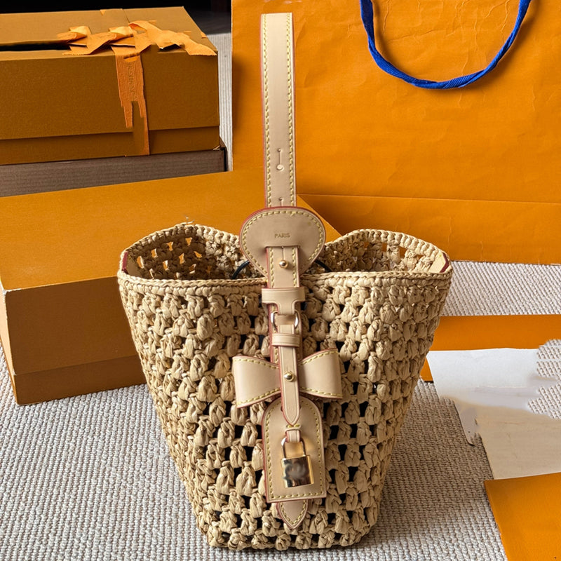 Straw weaving women Crossbody Messenger Purse s Designers Bags Handbag Wallets Card Holder pouch Laptop Bag casual Tore 19cm