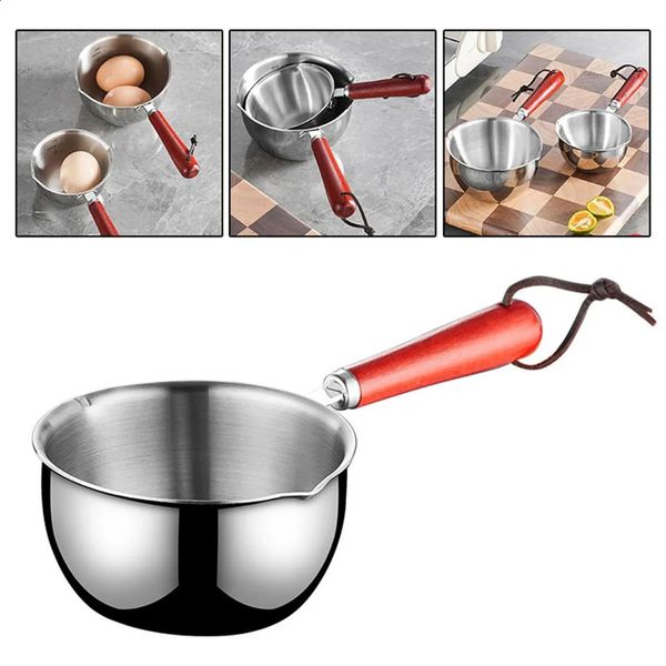 Milk Pot Stainless Steel Oil Pan 150ML500ML Sauce Small Cooking Butter Melting Versatile Flat Bottomed 241120