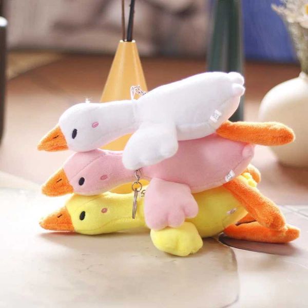 Duck Plush Toys Fluffy Doll Keychain Cute Animal Swan Goose Soft Dolls Stuffed Toys Schoolbag Pendant Kids Girls Birthday GiftXJ240828