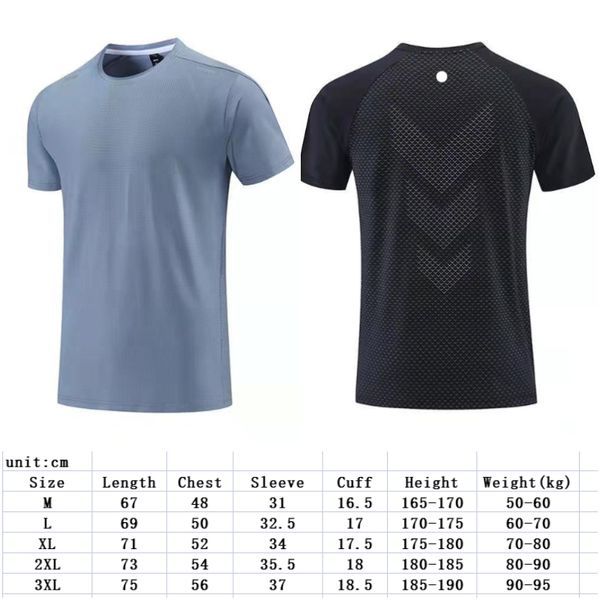 R427 Mens Yoga Outfit Gym Clothing Summer Exercise & Fitness Wear Sportwear Train Running Short Sleeve Shirts Tops Fast Dry Breathable