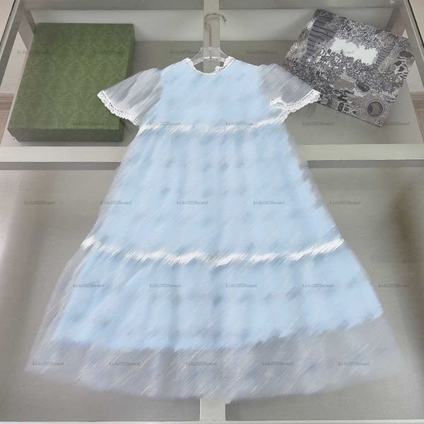 New girls dress Embroidery logo summer dresses kids designer clothes Lace material Dress Various styles Girls skirts