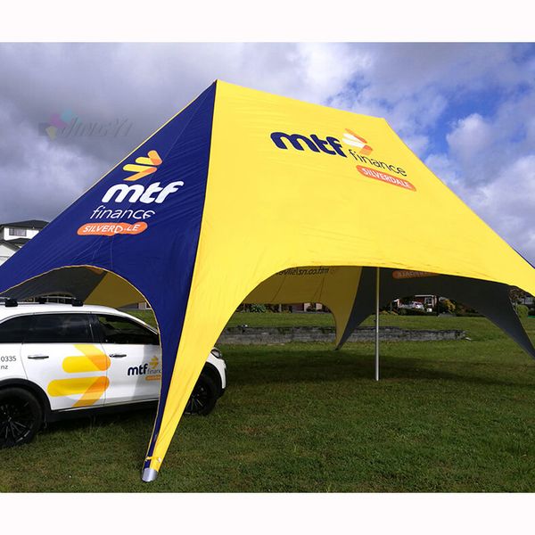 10X14M Aluminum Alloy Spider Tent Marquee, 600D Oxford UV Resist Double Pointed Star Tent Gazebo, Camping Outdoor Event Canopy