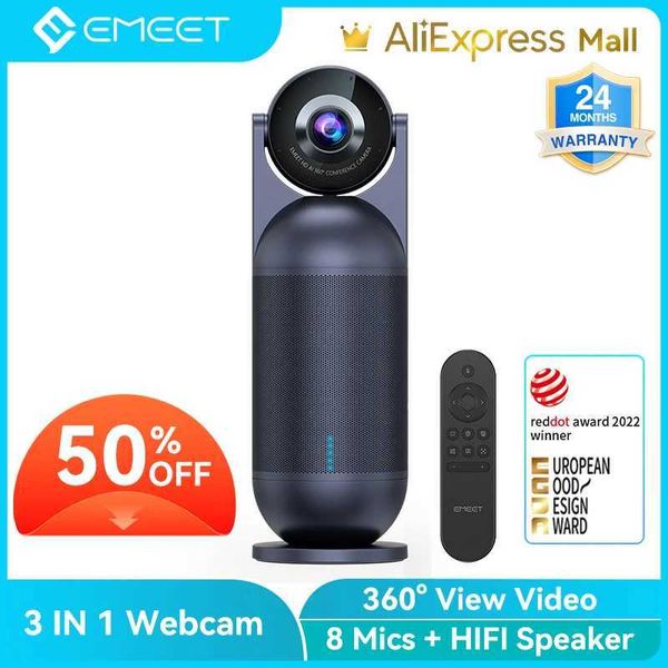 Webcams 360 video conference camera integrated 1080P network camera with 8 microphones and high fidelity speakers Q240820