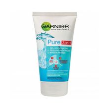 Garnier Pure - gel nettoyant, gommage et masque contre les imperfections 3en1 - 150ml