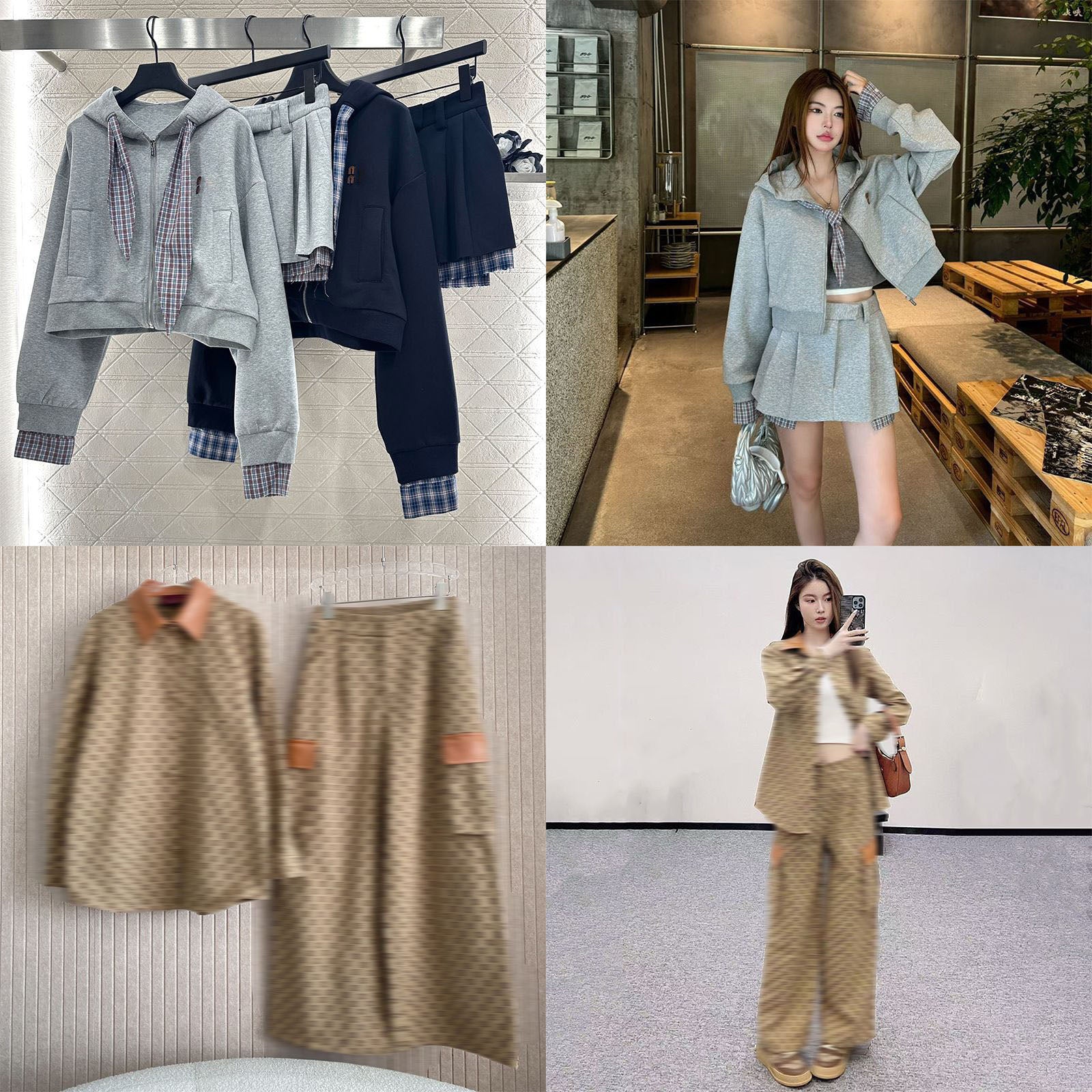 Designer Womens Two Piece Pants Embroidery Letter Luxury Short Jacket Skirt Set Elegant Girlish Style Casual Slim Jacket Pants or Skirts Set Women