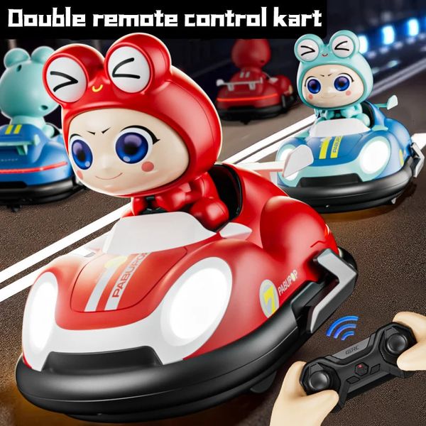 Y7 RC Toy 24G Super Battle Bumper Car Popup Doll Crash Bounce Ejeção Cartoon Remote Control Toys For Kids Presente 250116