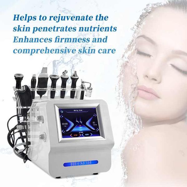 CE Approved Portable 8 in 1 Hydrodermabrasion Oxygen Spray Skin Moisture Deep Cleansing RF Face Firming Wrinkle Removal Blackhead Acne Treat