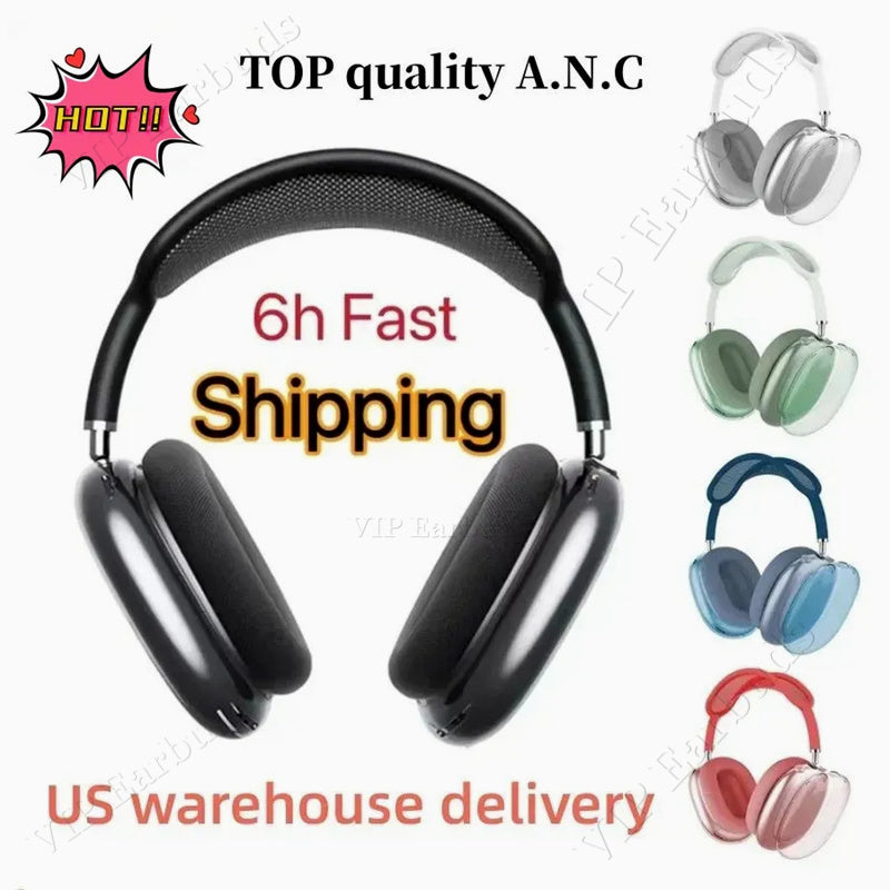 USA Stock for ANC Top Quality airpod max 2 3 4 bluetooth Headphones Accessories air max Transparent TPU Silicone Waterproof Protective case pro Head