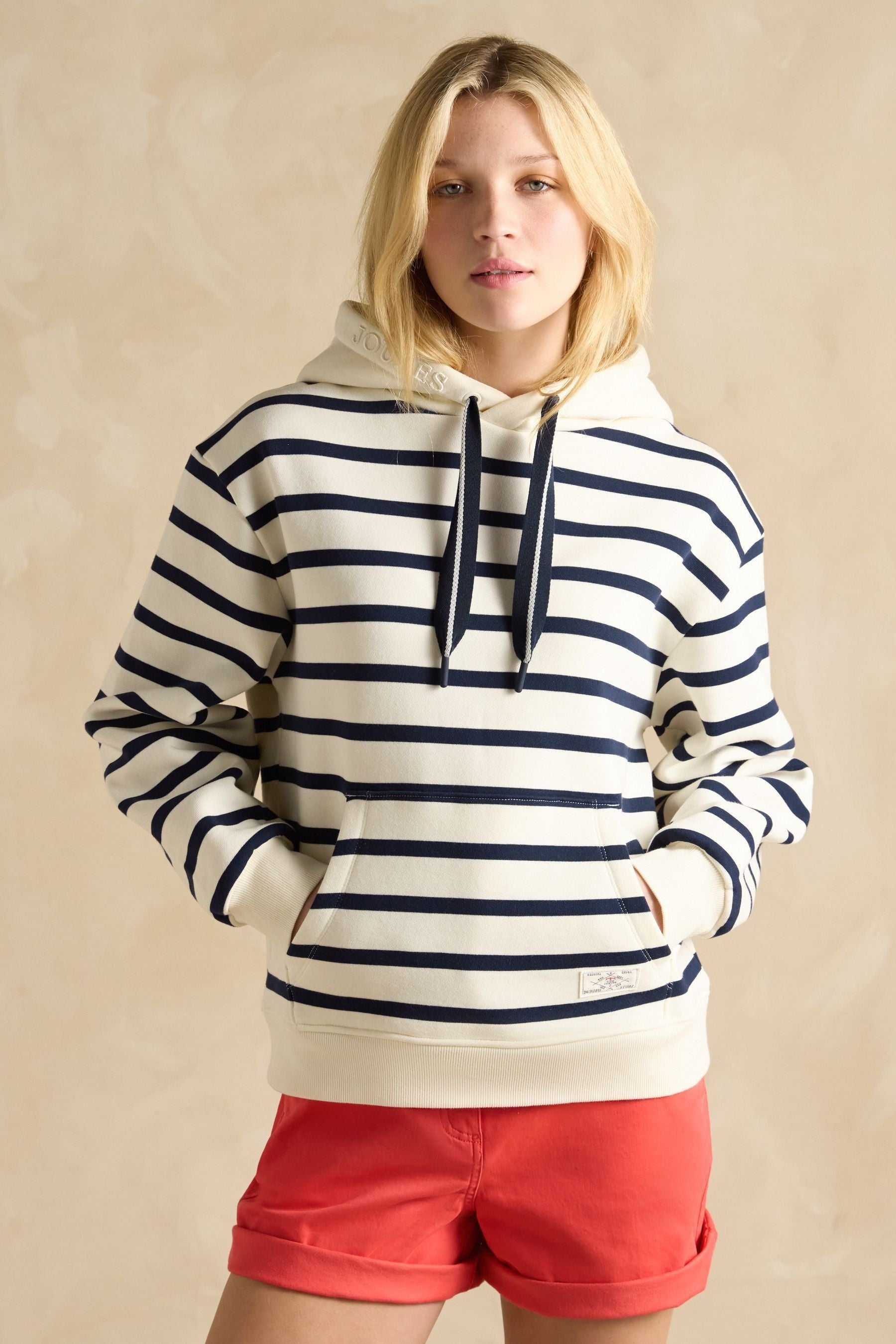 Joules - Milbourne Navy & White Striped Hoodie