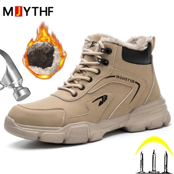 Winter Work Safety Shoes Men Boots AntismSash Sneakers de aço de dedo do dedo do dedo do dedo machos