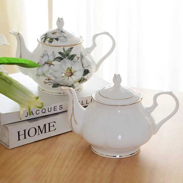 European Coffee Maker Bone Off Kettle Afternoon Tea Pot Kung Fu Set Household Large Capacity Ceramic Filter Teapot Y241214