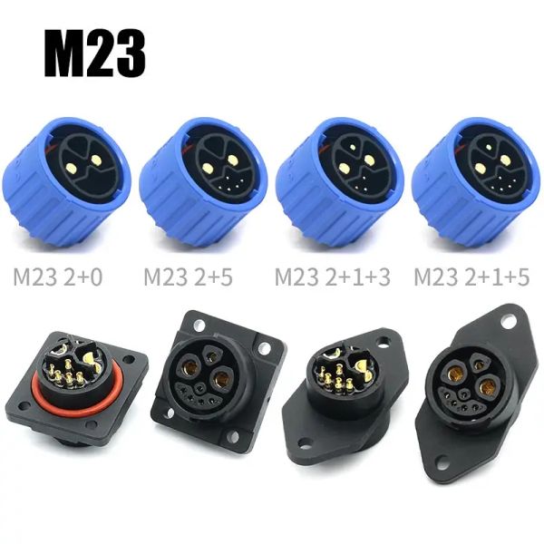 M23 2+1+5 Battery 30A Connector Scooter 2+0-2+1+3 Electric Bike Male Female Plug Socket Power Connectors E-bike Batteries Plugs