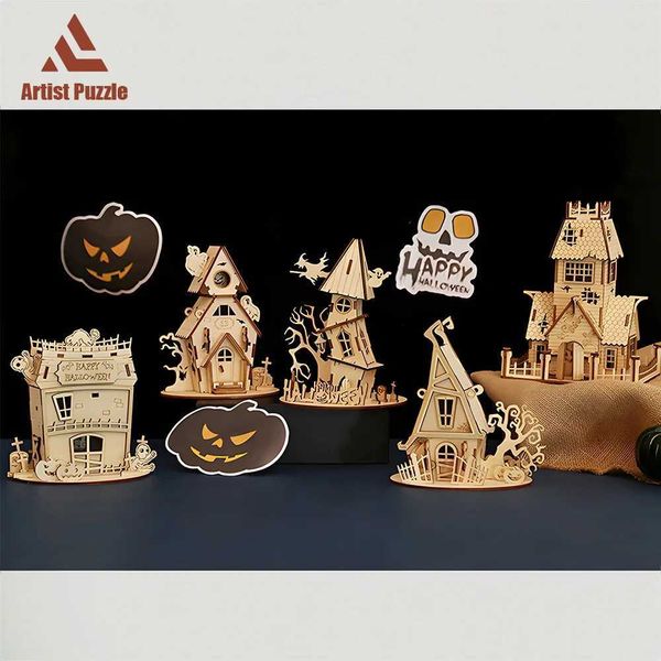 3D Model Puzzle Magic House Wooden Puzzle 3D For Adults party Games Building Block Toy Exquisite Birthday Gifts For KidsM240731