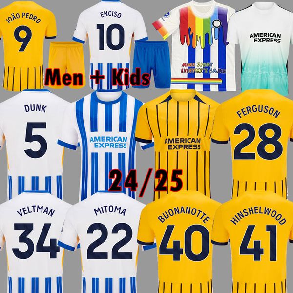2024 2025 FERGUSON BHAFC Soccer Jerseys 23 24 25 PEDRO BUONANOTTE HINSHELWOOD Football Shirts Mens ENCISO MARCH GROSS MITOMA Limited Edition