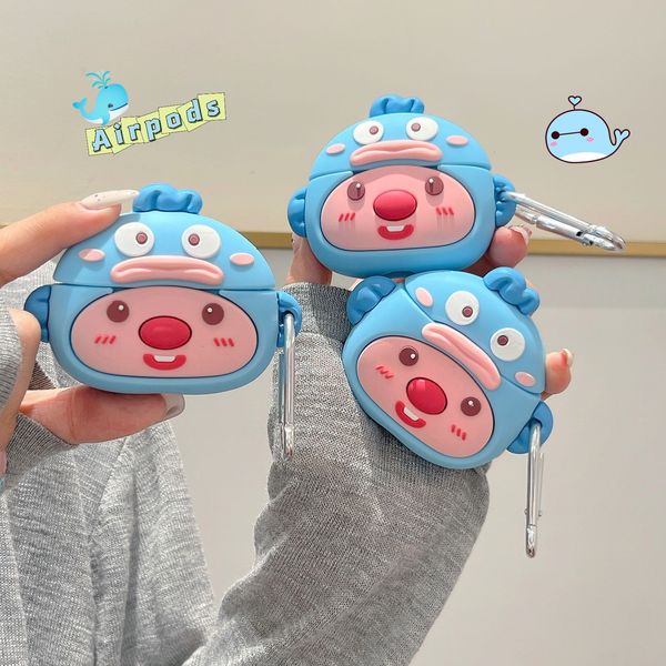 Cartoon Clown Fish Pro 1-2-3 Generation Wireless Bluetooth Earphone Case Cute Protective Cover Suitable