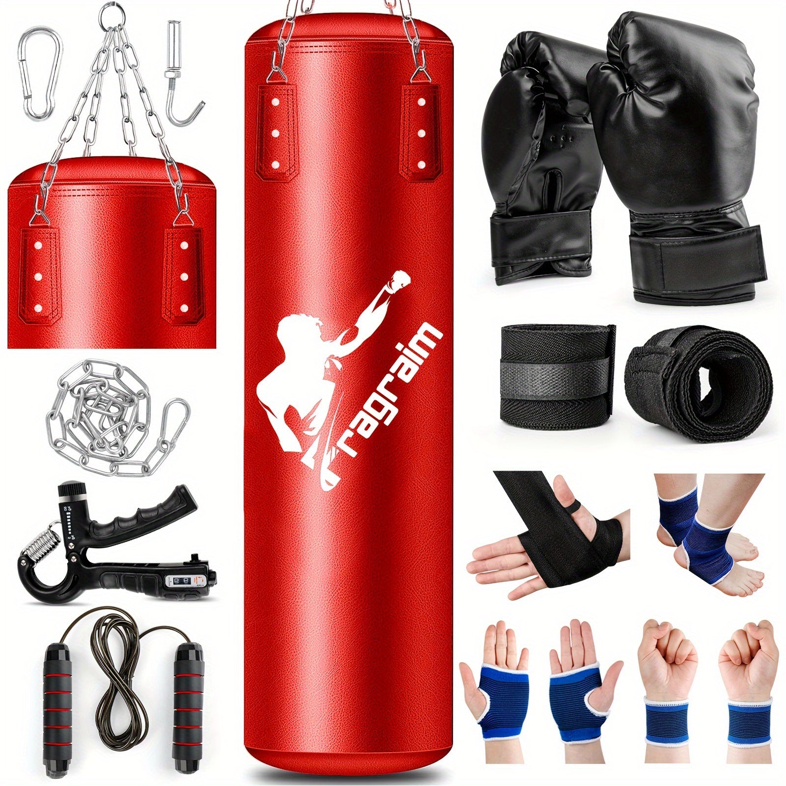 TEMU 4 Ft Punching Bag For Adults, Punching Bags With 12oz Boxing Gloves For Mma, Boxing, Home Wrokout, Gym Training