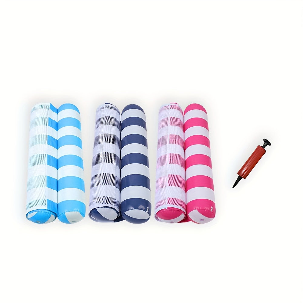 TEMU "3pcs Inflatable Hammock Pool Floats For Adults- Design (, Lounge Chair, Hammock & )-includes Air Pump & Ball-durable Pvc For Pool, Lake & Beach