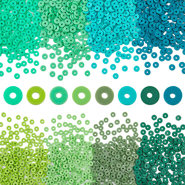 4800Pcs 8 Colors Handmade Polymer Clay Beads