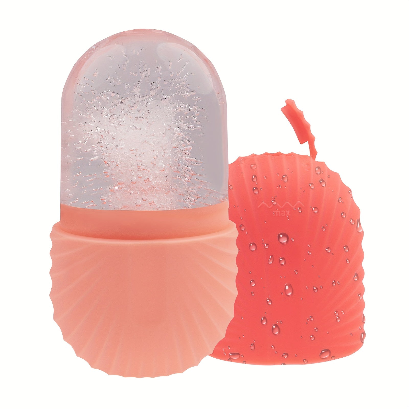 TEMU Reusable Ice Roller For Face & Eye - Pink Facial Massage Tool To, Light Beige & Eye Bags | Gift For Men And Women, Portable Skincare Device, ,