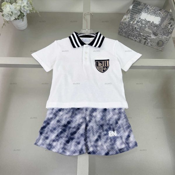 Classics baby T-shirt set Summer two-piece tracksuits kids designer clothes Short sleeved POLO shirt and Camouflage printing shorts